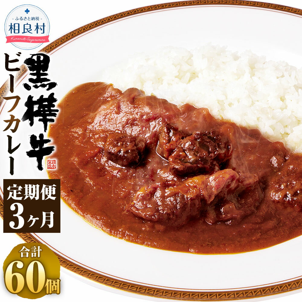 18位! 口コミ数「0件」評価「0」【3ヶ月定期便】黒樺牛ビーフカレー 1回計4kg（200g×20パック） ×3回 合計60パック 12kg 黒毛和牛 牛肉 牛 お肉 肉 和･･･ 