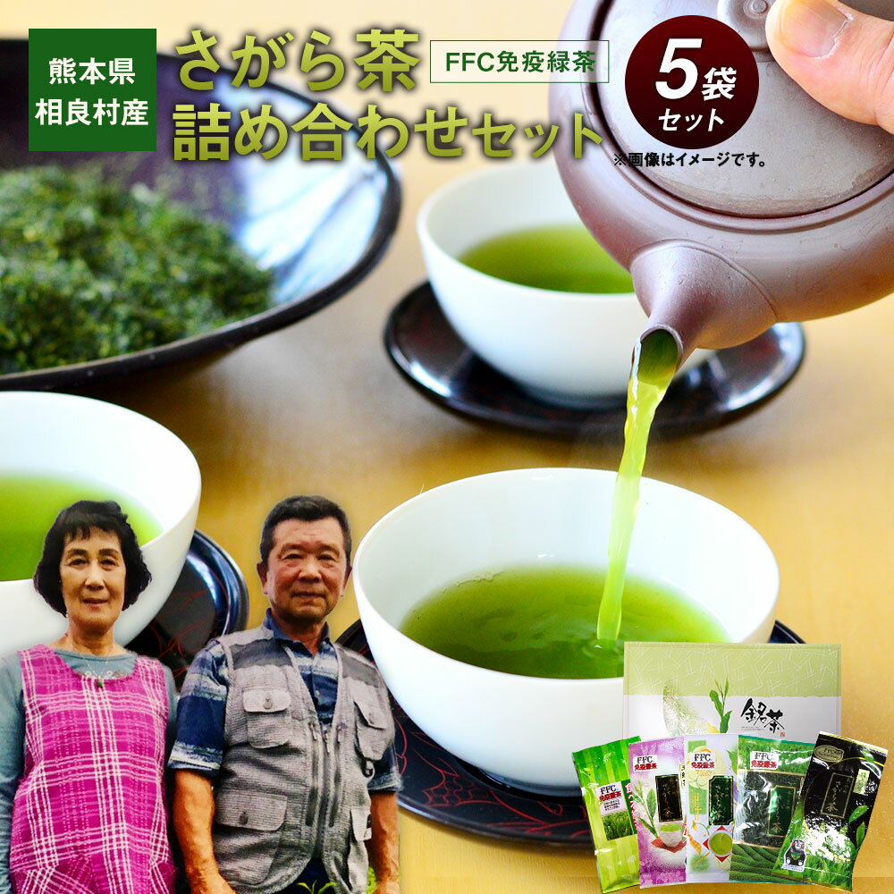 熊本県 相良村産 さがら茶 詰め合わせセット 5種 箱入り ギフト お茶 緑茶 特上煎茶 玉緑茶 白折 食べる緑茶 九州産 送料無料