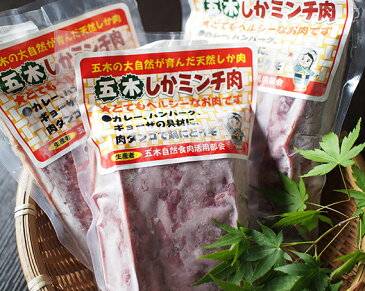 【ふるさと納税】No.052 五木の大自然が育んだ天然しかミンチ肉セット