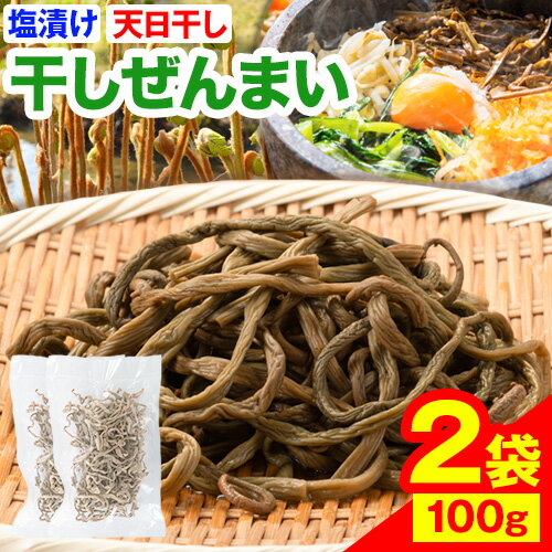 熊本県 山江村産 干しぜんまい 100g(50g×2袋) 藤田商店[30日以内に出荷予定(土日祝除く)] 熊本県 球磨郡 山江村 ぜんまい 天日干し ゼンマイ 自然食品 ビビンバ ナムル