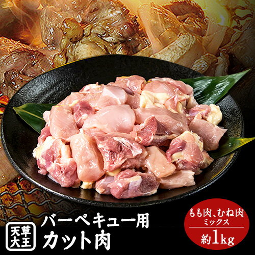 8位! 口コミ数「0件」評価「0」天草大王 バーベキュー用カット肉 1kg 熊本県産 【幻の地鶏】山江村 もも肉 むね肉《60日以内に出荷予定(土日祝除く)》