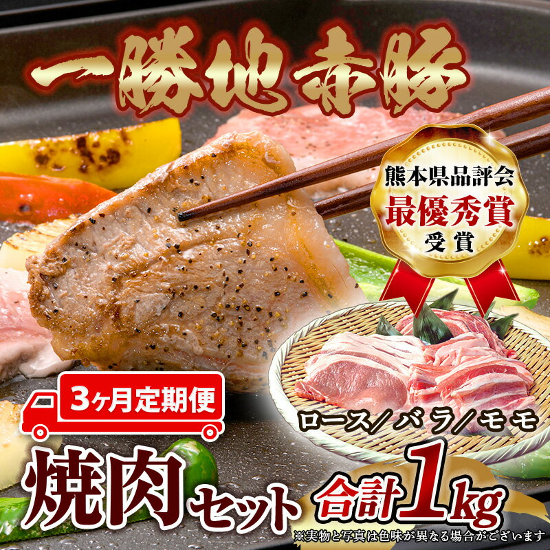 ≪3ヵ月定期≫一勝地赤豚焼肉セット(1kg) FKP9-285