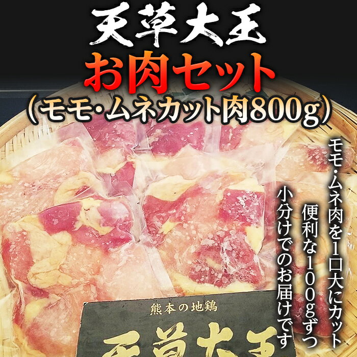 天草大王 お肉セット(モモ・ムネカット肉800g) FKP9-335