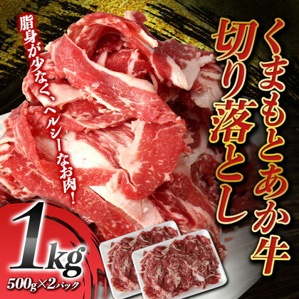 数量限定 訳あり 牛肉 切り落とし 1kg（500g×2パック）くまもと あか牛 赤牛 小分け 和牛 お肉 牛肉 切落し 冷凍 送料無料 1kg 九州産 熊本県 球磨村 FKP9-591