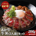 【ふるさと納税】あか牛丼(2人前)セット FKP9-505