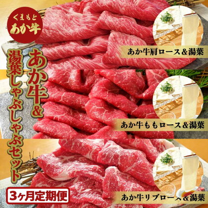 【3カ月定期便】あか牛＆湯葉しゃぶしゃぶセット FKP9-518