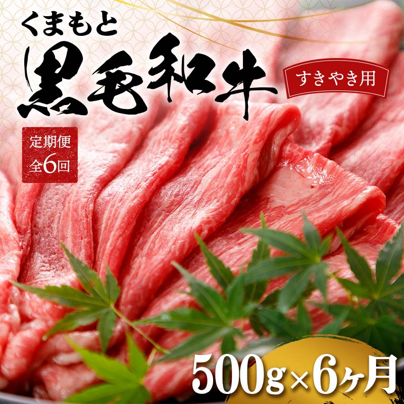 9位! 口コミ数「0件」評価「0」【6カ月定期便】くまもと黒毛和牛 すきやき用 500g 赤身 牛肉 お祝い お取り寄せ 黒毛和牛 国産 九州 熊本県 球磨村 FKP9-55･･･ 