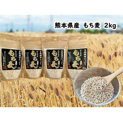 熊本県産　もち麦　2kg(500g×4袋) 　お届け時期：入金確認後20日前後