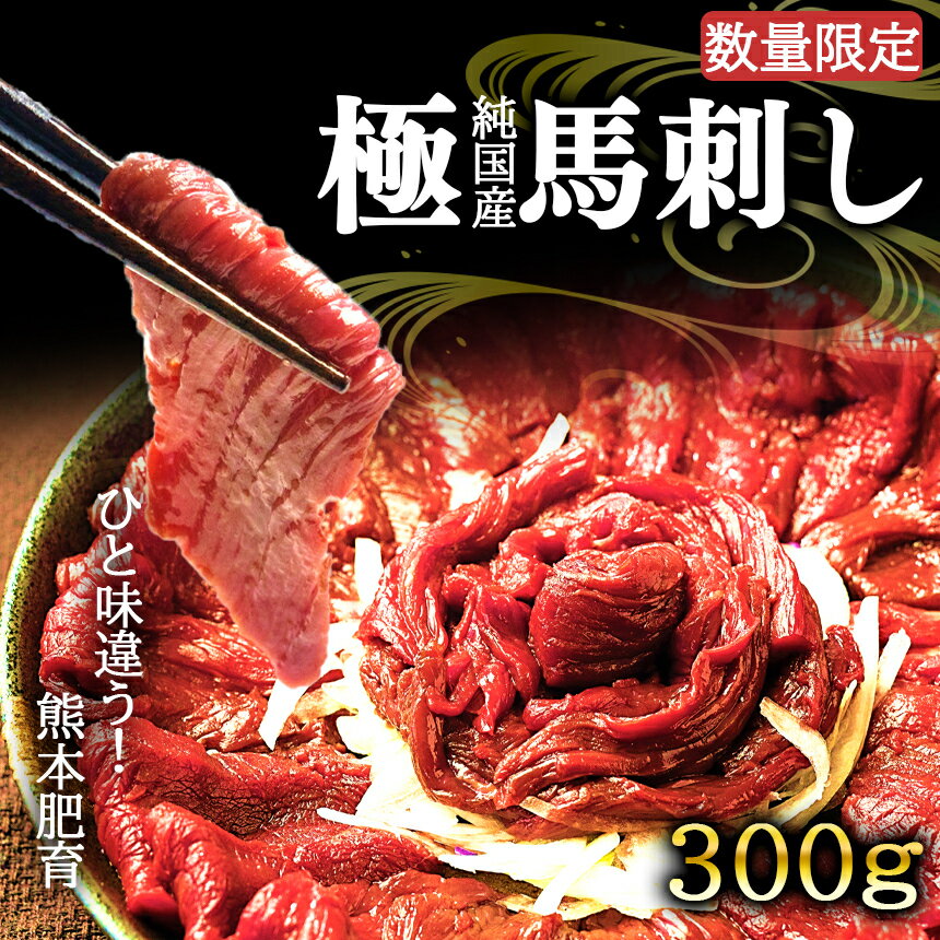 熊本 赤身 馬刺し 約300g タレ 付き 国産 ブロック 冷凍 馬 肉 天草 苓北 熊本 九州 産地直送 楽天ふるさと 送料無料