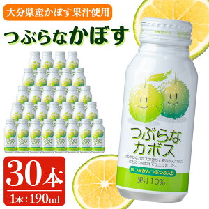 【ふるさと納税】 つぶらなかぼす (190ml×30本) カボス ジュース 飲料 ドリンク 【opng012】【全国農業協同組合連合会 大分県本部】
