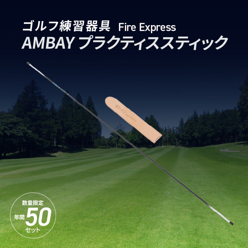 17位! 口コミ数「0件」評価「0」ゴルフ 練習器具 Fire Express AMBAY プラクティススティック 2本 本革オリジナルケース付 アドレス チェック スイング ･･･ 