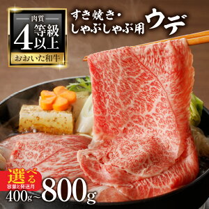 【ふるさと納税】【数量限定】A4等級以上 百年の恵み おおいた和牛 すき焼き・しゃぶしゃぶ用ウデ【選べる発送月】【選べる内容量】400g〜 おおいた和牛認定取り扱い店 株式会社はしづめ 和牛 豊後牛 霜降り 牛肉 ギフト 冷凍 大分市