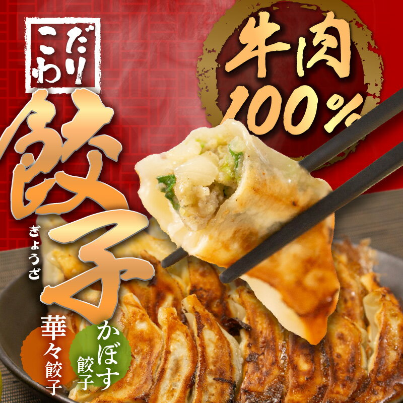 牛肉100%の餃子 華永の華々餃子×かぼす餃子 14個入り各1パック 牛肉 ギョーザ 餃子 冷凍餃子 ギョウザ ぎょうざ セット 手包み おかず おつまみ ジューシー 肉汁 かぼす 中華 惣菜 簡単 水餃子 焼餃子