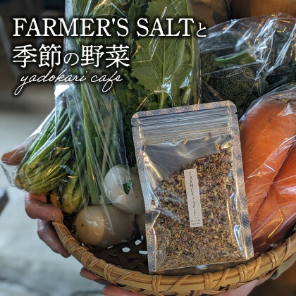 FARMER'S SALT＋季節の野菜6種類　スパイス 調味料 岩塩 塩 ソルト 調味料 トッピング ベジタブル 添加物不使用 農薬不使用 無農薬野菜 粉末 にんにく ブラックペッパー 料理 やさい K10028