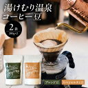 【ふるさと納税】湯けむり温泉コーヒー豆 2種 自家焙煎 珈琲 温泉 ミスト まろやか ブレンドコーヒー ブレンド豆 スペシャルティ豆 コーヒー豆 珈琲豆パッケー...