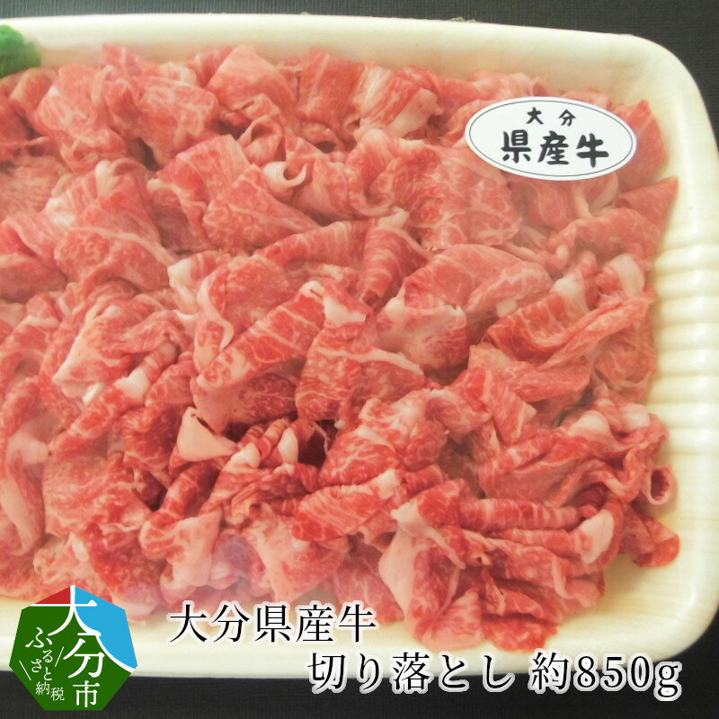 牛 切り落とし 大分県産 約850g 牛肉 国産 もも かた バラ 炒め物 すき焼き 牛丼 肉じゃが 冷凍 お肉 食品 まろやか とろける 使いやすい 便利 お取り寄せ お取り寄せグルメ 送料無料 A01057