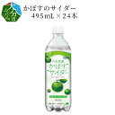 【ふるさと納税】かぼすのサイダー495ml×24本 大分県産 かぼす果汁 微炭酸 炭酸飲料 果汁3％ 着色料・甘味料不使用 国産 カボス かぼすジュース ジュース 炭酸 サイダー ペットボトル 爽やか 人気 清涼飲料水 I06001