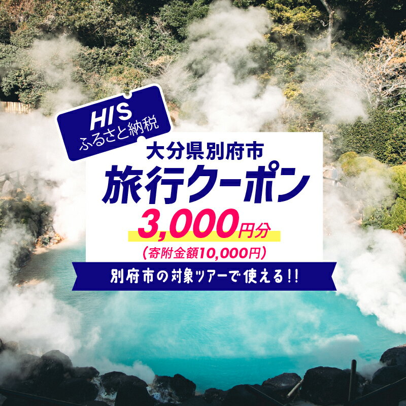 [レビューキャンペーン][3,000円分]大分県別府市の対象ツアーに使えるHISふるさと納税クーポン ツアー 宿泊 旅行 旅 トラベル お出かけ 温泉 家族旅行 観光 ホテル 旅館 温泉宿 チケット クーポン 旅券 HIS 九州 宿泊予約 大分県 別府市 送料無料