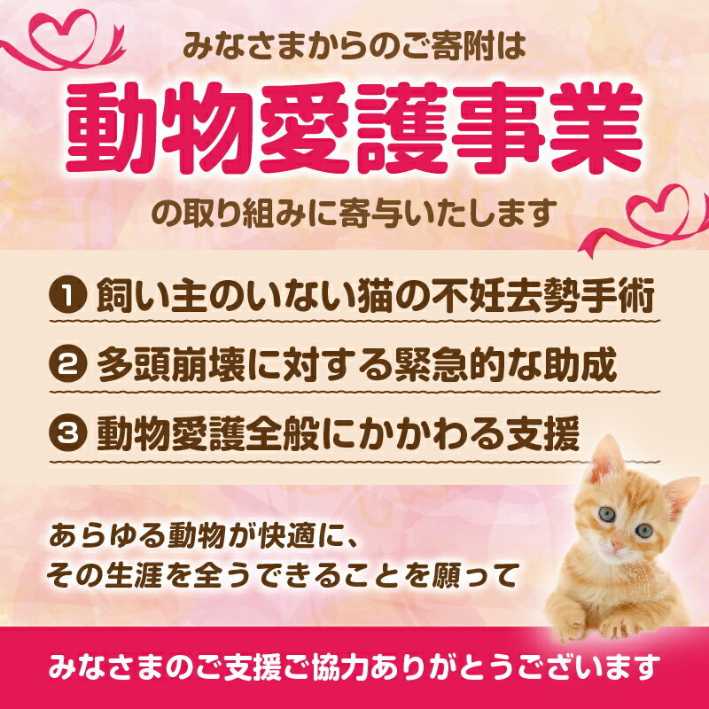 【ふるさと納税】【返礼品なし】動物愛護に関することへの応援寄附 支援 助成 動物 地域猫 猫 ねこ 犬 いぬ 野良猫 野良犬 野犬 去勢手術 保護 環境づくり 動物愛護 ボランティア 手助け 環境づくり 環境改善 さくら耳カット 命を守る 大分県 別府市