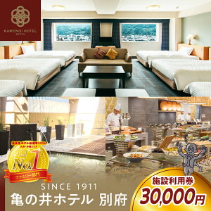 【ふるさと納税】別府 亀の井ホテル 施設利用券 30,000円分 温泉 リゾートホテル 大浴場 露天風呂 ビジネス 観光 旅行 宿泊 日帰り お食事 レストラン ご褒美 記念日 家族 友達 大切な人 宴会 大分県 体験型 節約