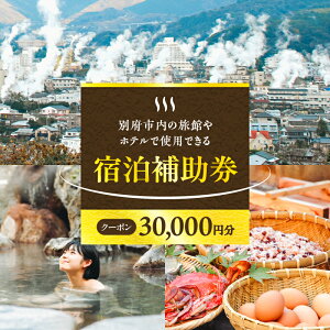 【ふるさと納税】 楽しい旅の思い出を! 宿泊券 大分県 別府市 ホテル 旅館 温泉 【30,000円分】 10,000円分×3枚 旅行 観光 トラベル 宿泊補助券 チケット 宿泊 お泊り 別府温泉 別府観光 大分観光 地獄めぐり 地獄蒸し料理 旅 有効期限1年間 体験型 節約