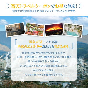 【ふるさと納税】 《レビューキャンペーン》 大分県別府市の対象施設で使える楽天トラベルクーポン 寄付額20,000円 宿泊 旅行 トラベル 温泉 地獄めぐり 足湯 地獄蒸し 家族旅行 カップル 観光 ホテル 旅館 クーポン 大分県 別府市 九州 全国旅行支援 宿泊予約 予約