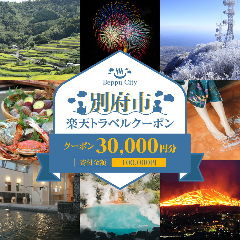 【ふるさと納税】 《レビューキャンペーン》 大分県別府市の対象施設で使える楽天トラベルクーポン 寄付額100,000円 宿泊 旅行 トラベル 温泉 地獄めぐり 足湯 地獄蒸し 家族旅行 カップル 観光 ホテル 旅館 クーポン 大分県 別府市 九州 全国旅行支援 宿泊予約 予約