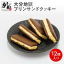 【ふるさと納税】新食感 スイーツ 地獄 プリン風味 チョコ サンド クッキー 12個入り お菓子 カラメルクッキー グルメ おやつ ギフト 贈答 箱入り お土産 小分け のし対応可 食品 食べ物 宝物…