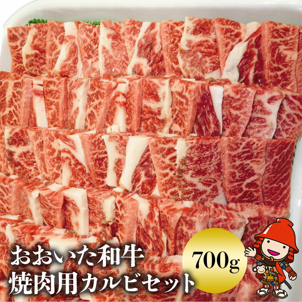 C2.豊後牛焼肉用カルビセット 700g 和牛 牛肉 焼き肉セット 焼肉 大分県ブランド肉 豊国畜産ぶんごや 大分県産 九州産 中津市 国産 送料無料/熨斗対応可 お歳暮 お中元 など