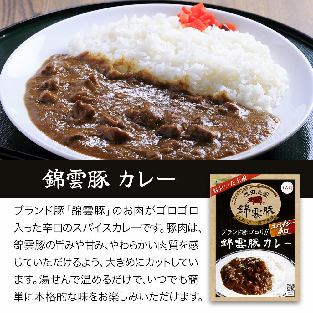 【ふるさと納税】錦雲豚　麻婆豆腐の素 200g×2 錦雲豚カレー 200g×4 マーボー 麻婆豆腐 レトルトカレー ポークカレー 常温保存 非常食 備蓄 惣菜 大分県産 九州産 中津市 国産 送料無料 3