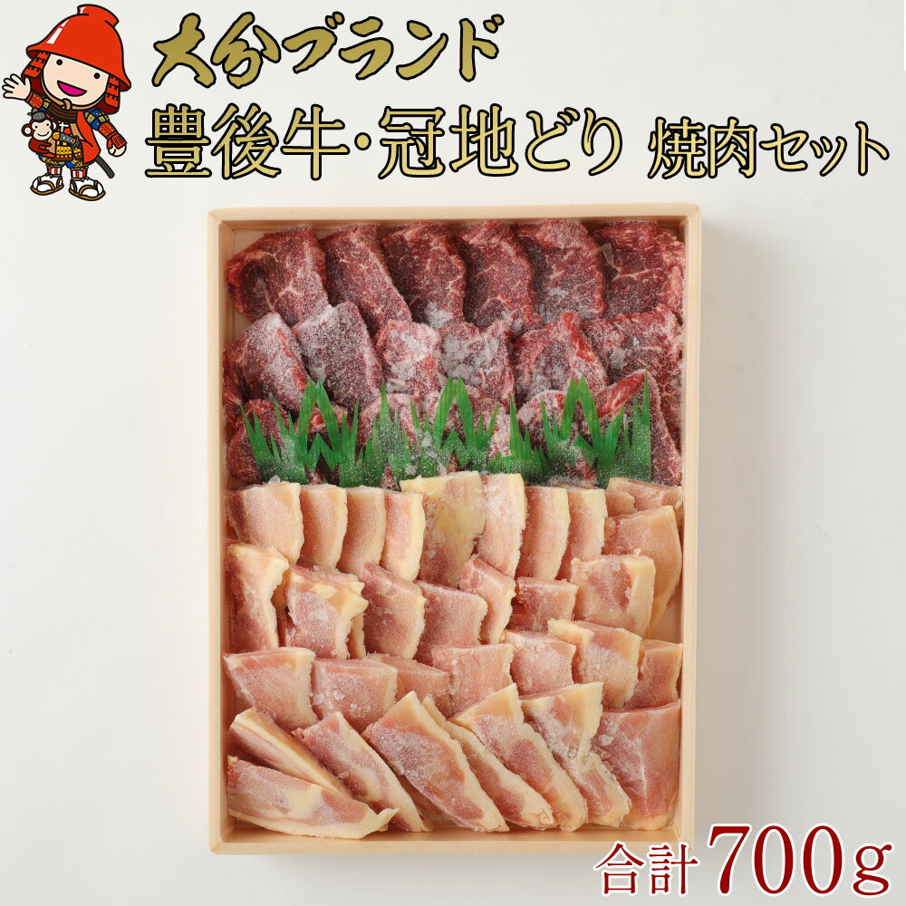 【ふるさと納税】豊後牛もも 焼肉用 400g 冠地鶏 もも 