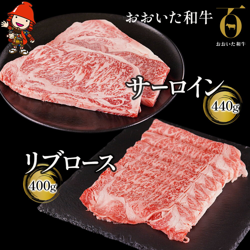 おおいた和牛 サーロイン ステーキ 220g×2枚・リブロース スライス 400g ステーキ肉 牛肉 豊後牛 焼肉 焼き肉 赤身肉 冷凍 大分県産 九州産 中津市 国産 送料無料/熨斗対応可 お歳暮 お中元 など