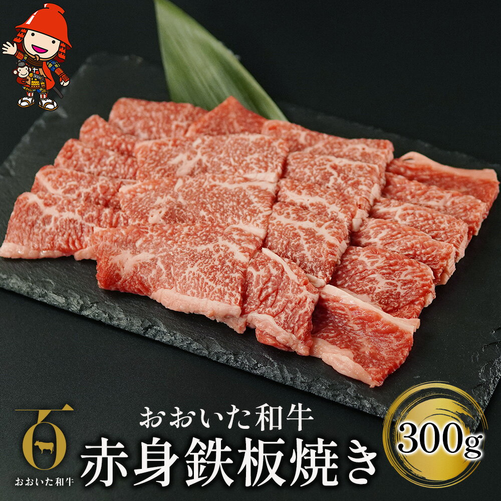 おおいた和牛 赤身鉄板焼き300g 牛肉 豊後牛 焼肉 焼き肉 赤身肉 冷凍 大分県産 九州産 中津市 国産 送料無料/熨斗対応可 お歳暮 お中元 など