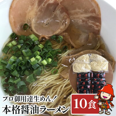 大分県中津市 【ふるさと納税】本格しょうゆラーメン 10食セット スープ付き 醤油ラーメン 期間限定 大分県産 九州産 中津市 国産 送料無料
