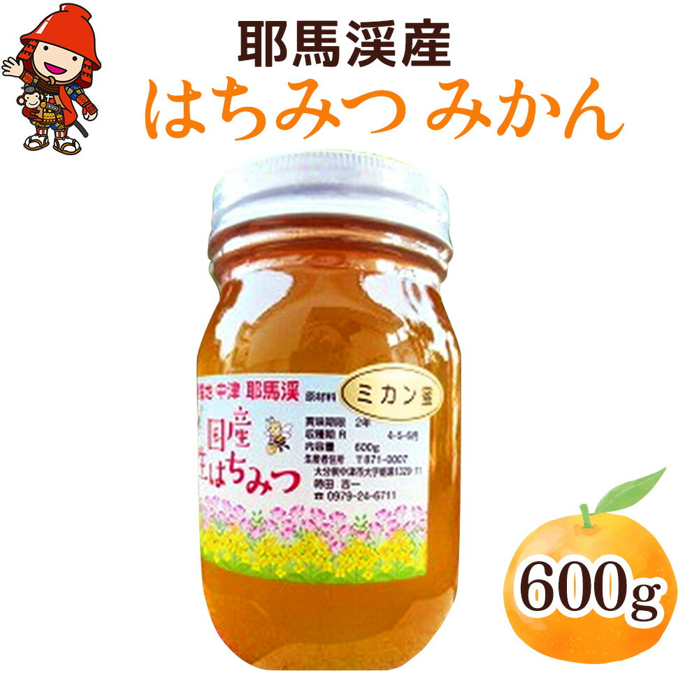 【ふるさと納税】中津・耶馬渓のはちみつ みかん 600g×1瓶 時田養蜂場 国産 蜂蜜 ハチミツ みかん 蜜柑 ミカン 大分県産 九州産 中津市 国産 送料無料／熨斗対応可 お歳暮 お中元 など