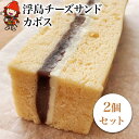 【ふるさと納税】【数量限定】浮島チーズサンドカボス2個セット 和カフェ蛍茶園 ケーキ お菓子 ギフト 詰め合わせ 和菓子 あんこ 餡子 カステラ スイーツ 手作り 熨斗 など【発送は2024年4月12日まで】 バレンタイン ホワイトデー ギフト お返し プレゼント