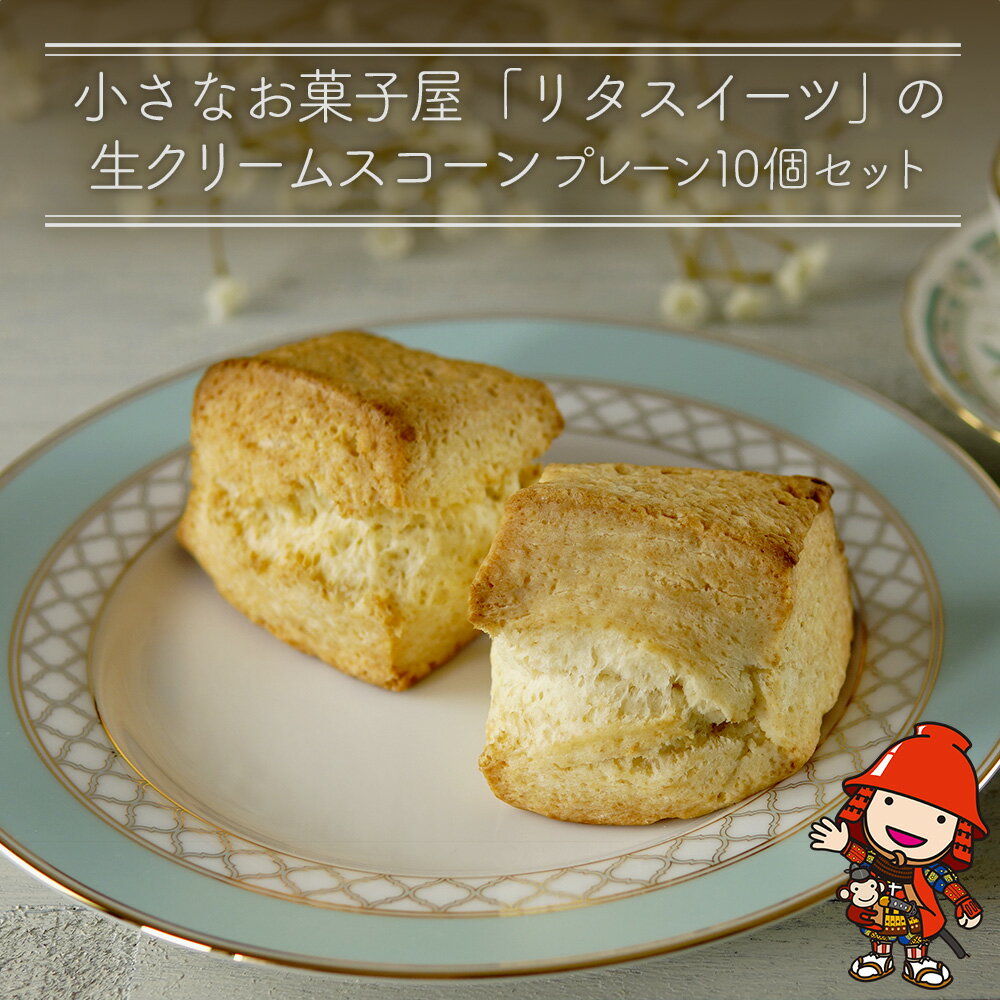 【ふるさと納税】 発酵バター香る濃厚リッチな生クリーム スコーン (プレーン) 10個セット | お菓子 菓子 おかし 洋菓子 焼き菓子 イギリス菓子 プレーンスコーン おやつ デザート スイーツ 手作り ティータイム アフタヌーンティー 大分県 中津市 送料無料