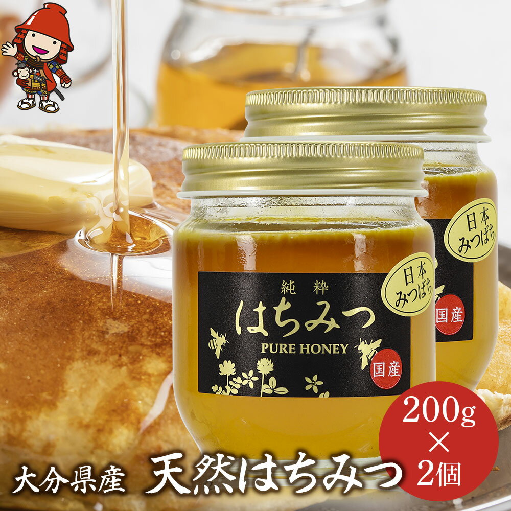 【ふるさと納税】天然はちみつ 200g 2個 国産 日本 蜂蜜 非加熱 はちみつ ハチミツ 百花蜂蜜 大分県産 九州産 中津市 国産 送料無料