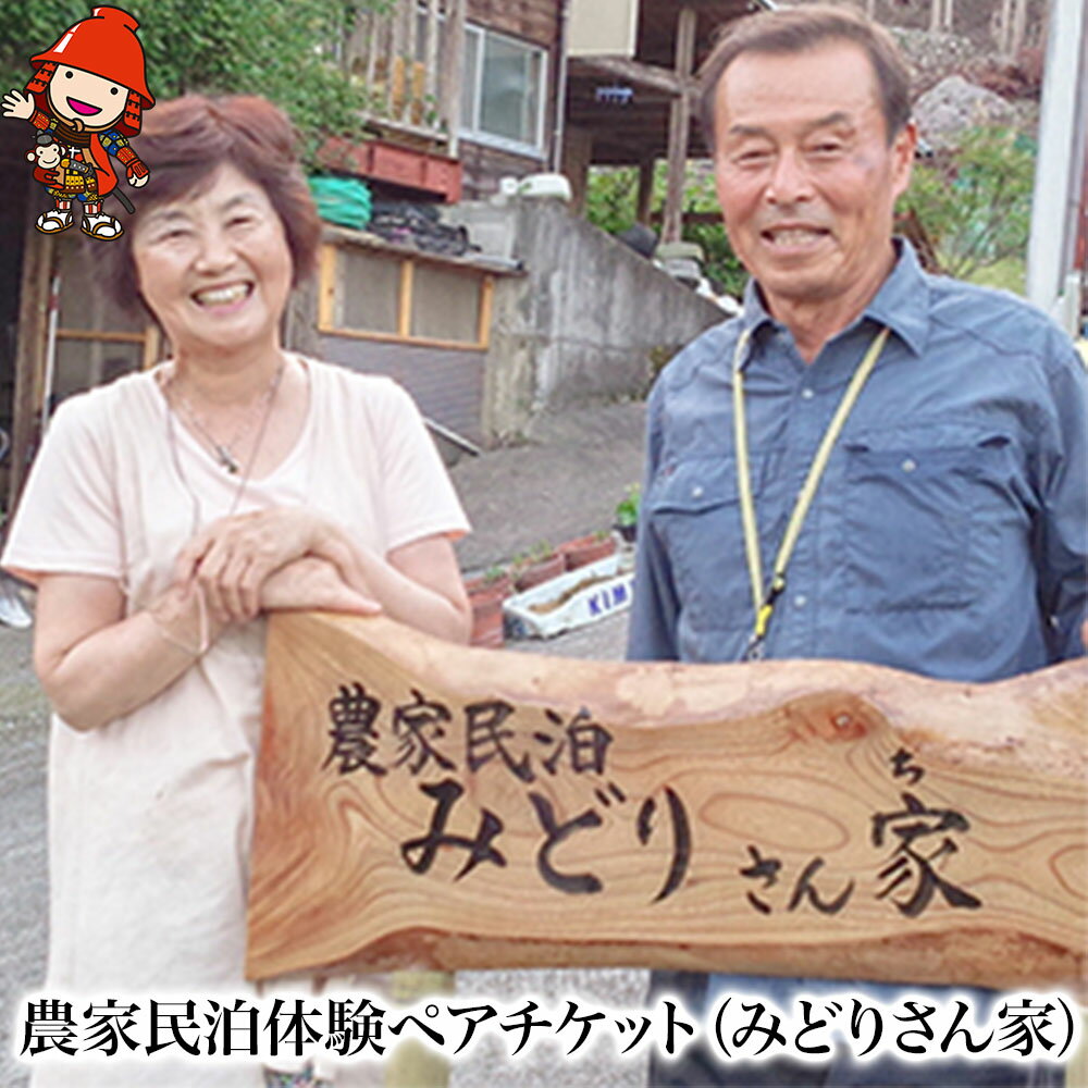 農家民泊体験ペアチケット みどりさん家 民泊 大人2名/1泊2食付き 体験 田舎暮らし お母さんの里山料理 宿泊 大分県 中津市 緑さん家 送料無料