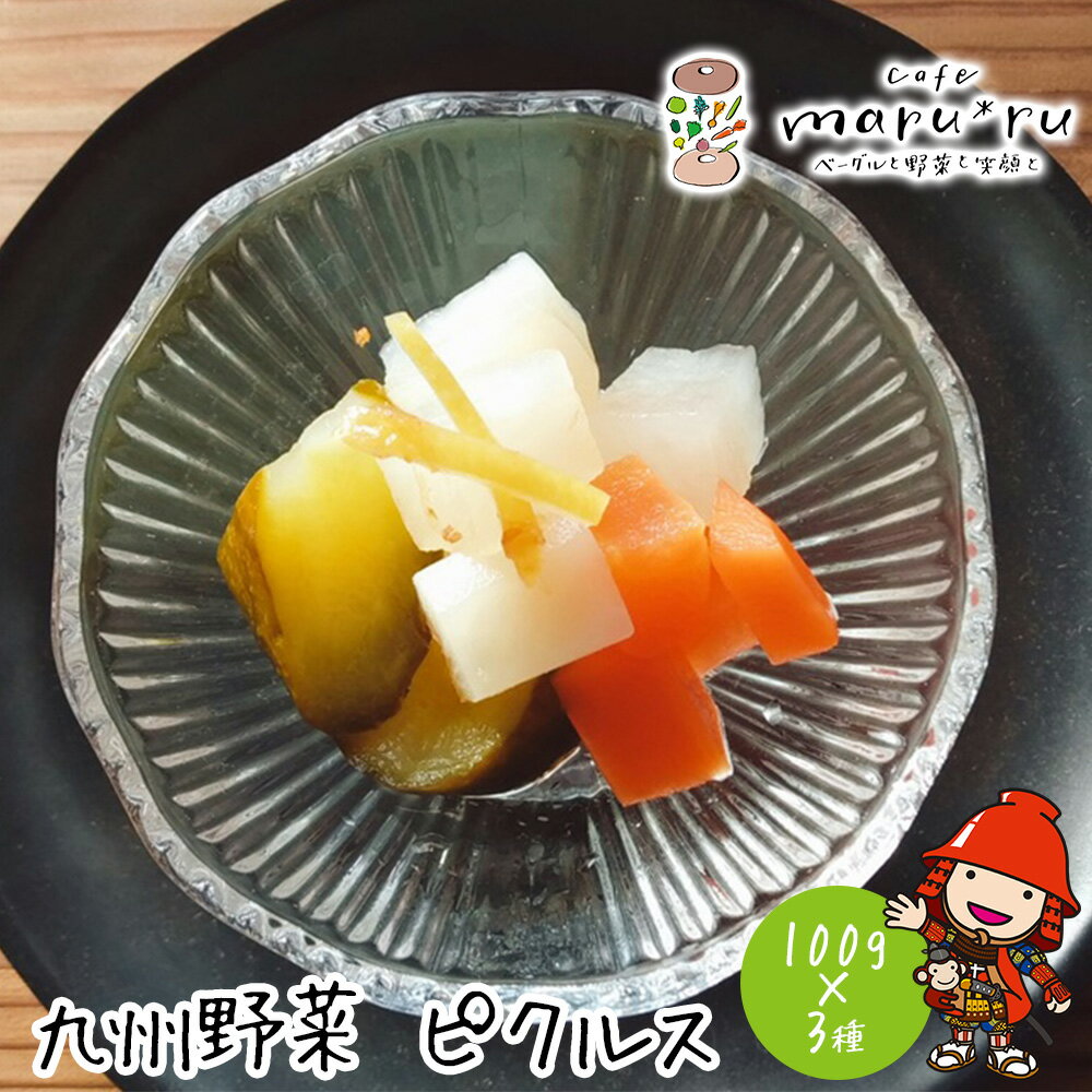ピクルス 旬野菜使用 おまかせピクルス 100g×3種 九州産野菜 野菜スティック 保存食 非常食 漬物
