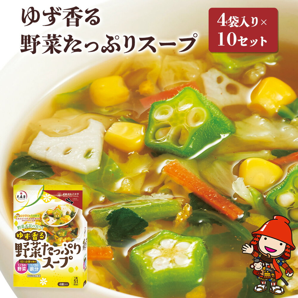 【ふるさと納税】ゆず香る野菜たっぷりスープ 4袋入り×10セ