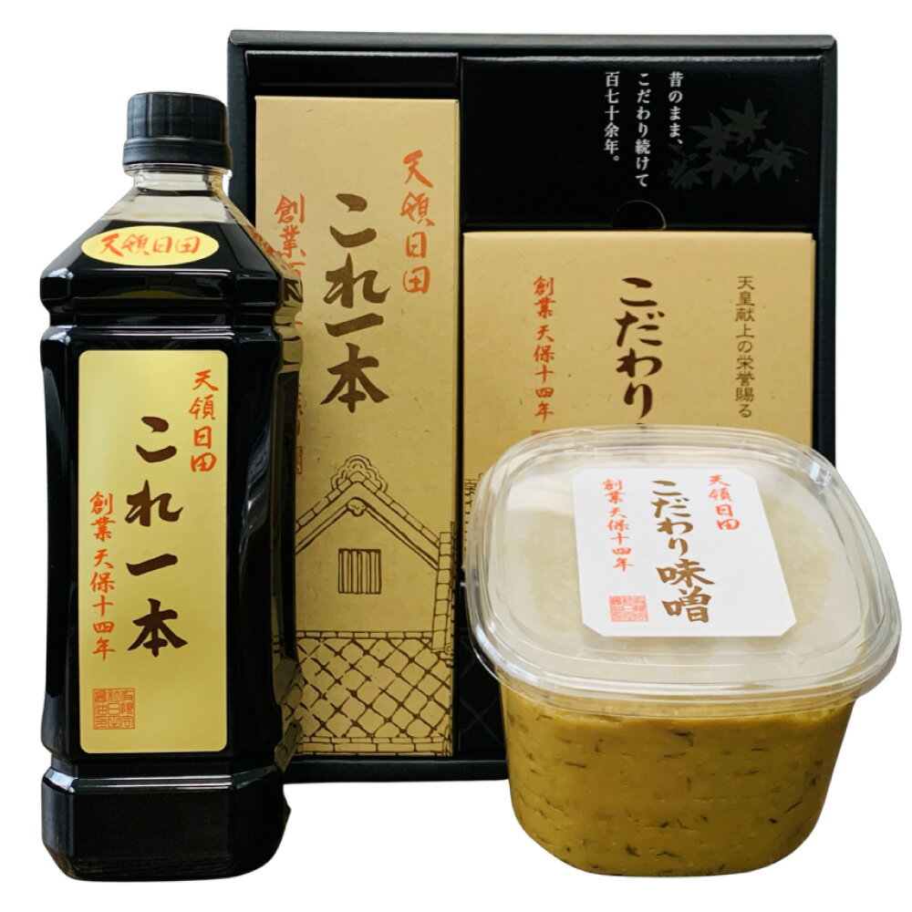 味噌 醤油 2個 ギフトセットE 2種 これ一本(900ml×1本) こだわり味噌(1kg) しょうゆ 醤油 味噌 みそ 合わせ味噌 ギフト 詰め合わせ 詰合せ 贈り物 調味料 日田醤油 国産 大分県産 日田市 送料無料