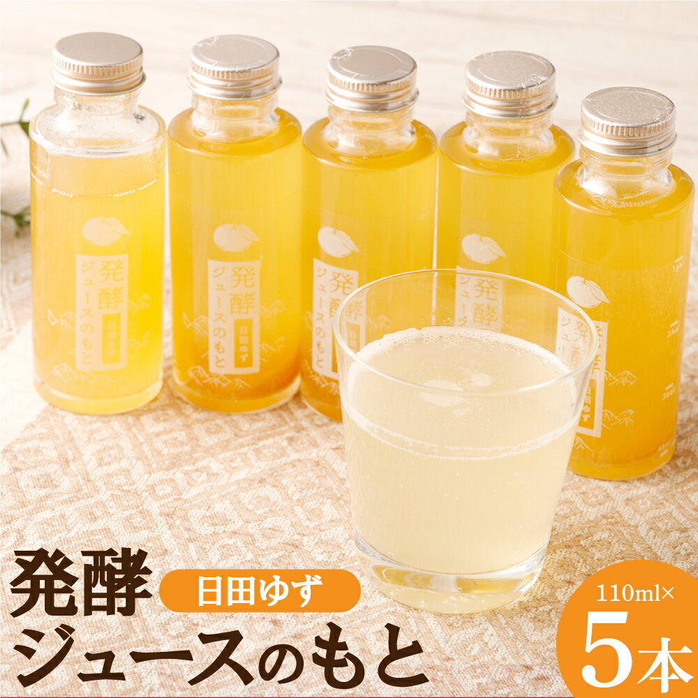 発酵ジュースのもと 日田ゆず 120ml 5本 セット 柚子 ゆず 原液 ジュース 希釈 花乳酸菌 発酵 飲料 シロップ 大分県 日田市 送料無料