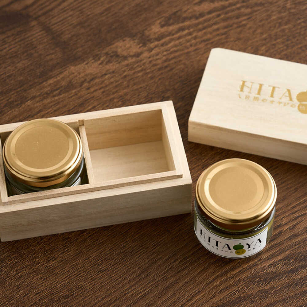 【ふるさと納税】HITAOYA〜日田のオヤジの柚子胡椒〜木箱入(40g×2瓶)×1セット　日田市 / 株式会社グローバルリンク 柚子胡椒 ゆずこしょう 調味料[ARGG005]