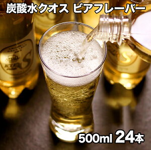 【ふるさと納税】炭酸水 クオス ビアフレーバー 500ml 24本 1箱 KUOS 強炭酸水 炭酸水フレーバー 水 天然水 ミネラルウォーター 炭酸 九州 国産 採水地保証 日田 送料無料