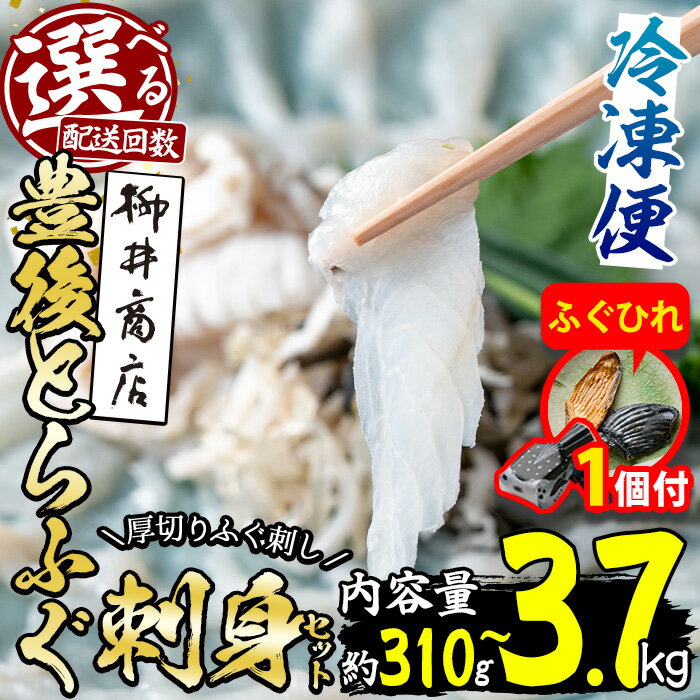 【ふるさと納税】【期間限定・ふぐひれ付】豊後 とらふぐ 刺身 セット (総量310g-3.7kg：1回・6回・12...