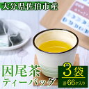 【ふるさと納税】因尾茶 ティーバッグ (計66個・22個入×3袋) お茶 緑茶 茶 煎茶 ティーバッグ 釜炒り 因尾茶 特産品 お取り寄せ 大分県 佐伯市【AH67】【(有)きらり】