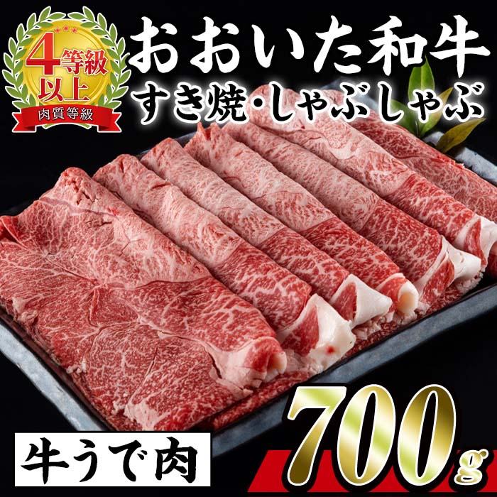 21位! 口コミ数「0件」評価「0」おおいた 和牛 すき焼き しゃぶしゃぶ用 (700g・ウデ肉) 国産 豊後牛 惣菜 おかず うで肉 すき焼 鍋 百年の恵み 大分県 佐伯市【･･･ 