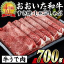 【ふるさと納税】おおいた 和牛 すき焼き しゃぶしゃぶ用 (700g・ウデ肉) 国産 豊後牛 惣菜 おかず うで肉 すき焼 鍋 百年の恵み 大分県 佐伯市【BD183】【西日本畜産 (株)】