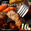 【ふるさと納税】塩糀 ハンバーグ 合計1.2kg・120g 10個 ハンバーグソース 10個付 国産 冷凍 冷凍ハンバーグ 大分県産 豚肉 牛肉 おおいた和牛 豊後牛 おかず 惣菜 大分県 佐伯市【BD221】【西…